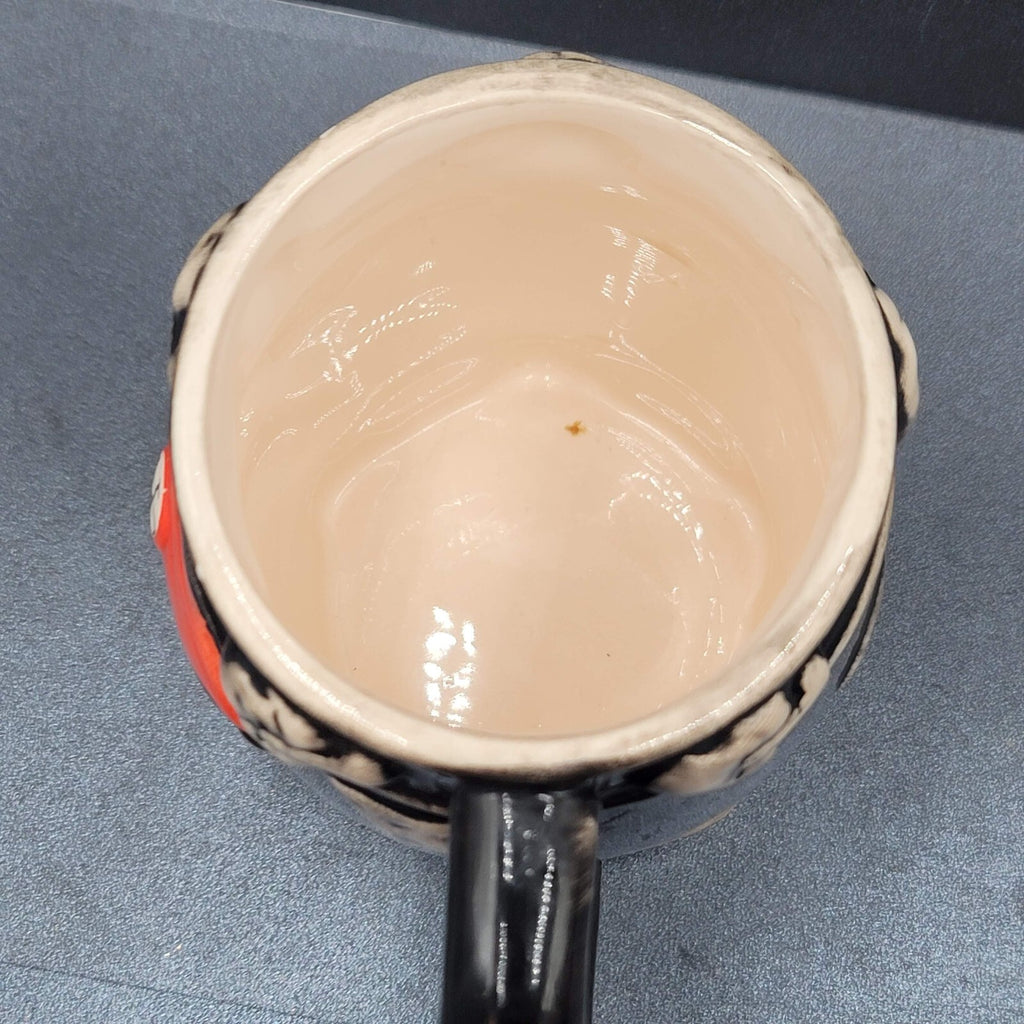 Vintage Pirate Ceramic Glazed Coffee Mug Hand Painted Unsigned Unique 4"