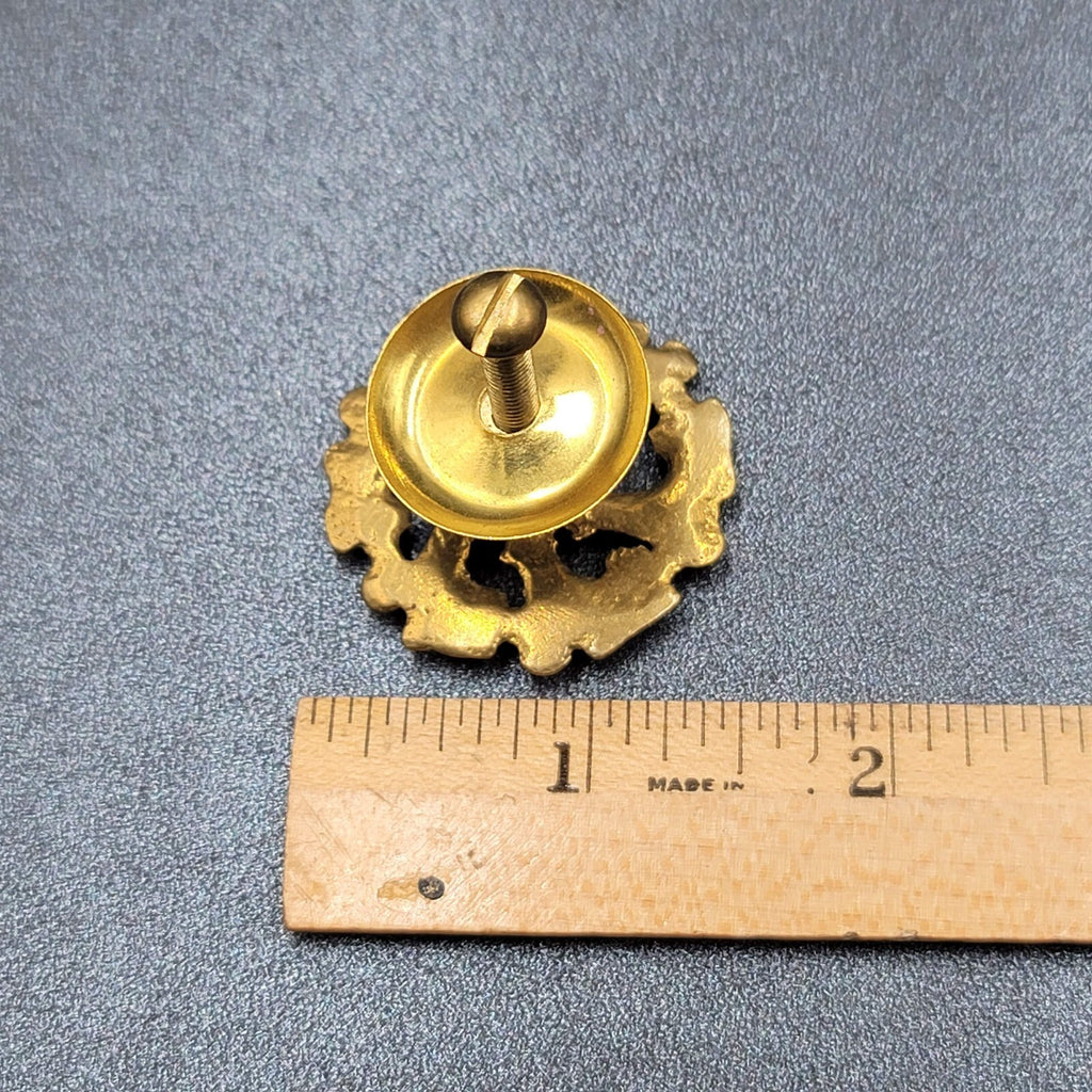 Vintage Brass Cabinet Drawer Pull Replacement Hardware New Old Stock w Screw