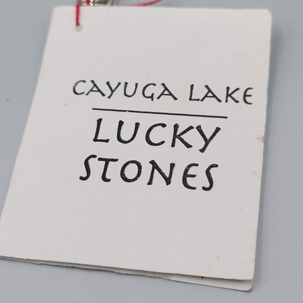 Cayuga Lake Lucky Stones Necklace Artisan Gray Green Beads 26"