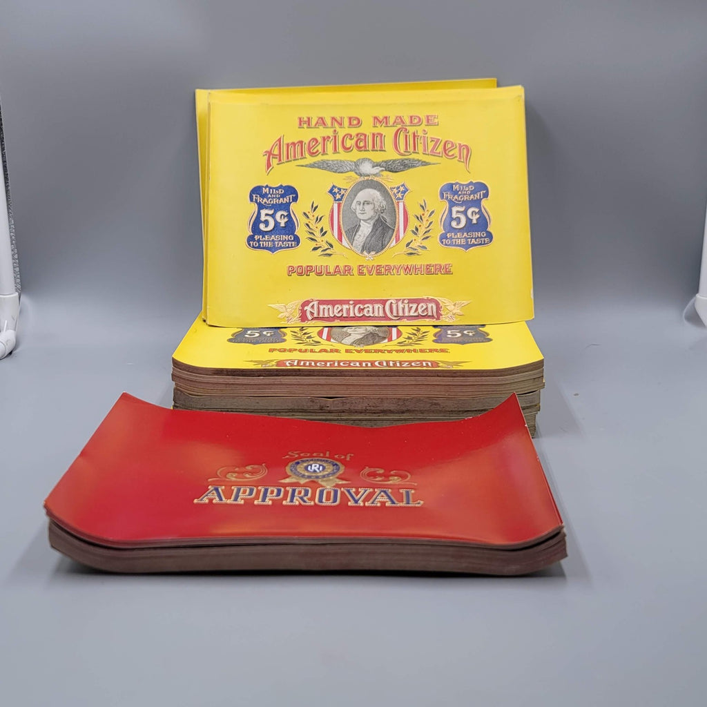 Vintage American Citizen Seal Of Approval Cigar Box Paper Labels HUGE LOT