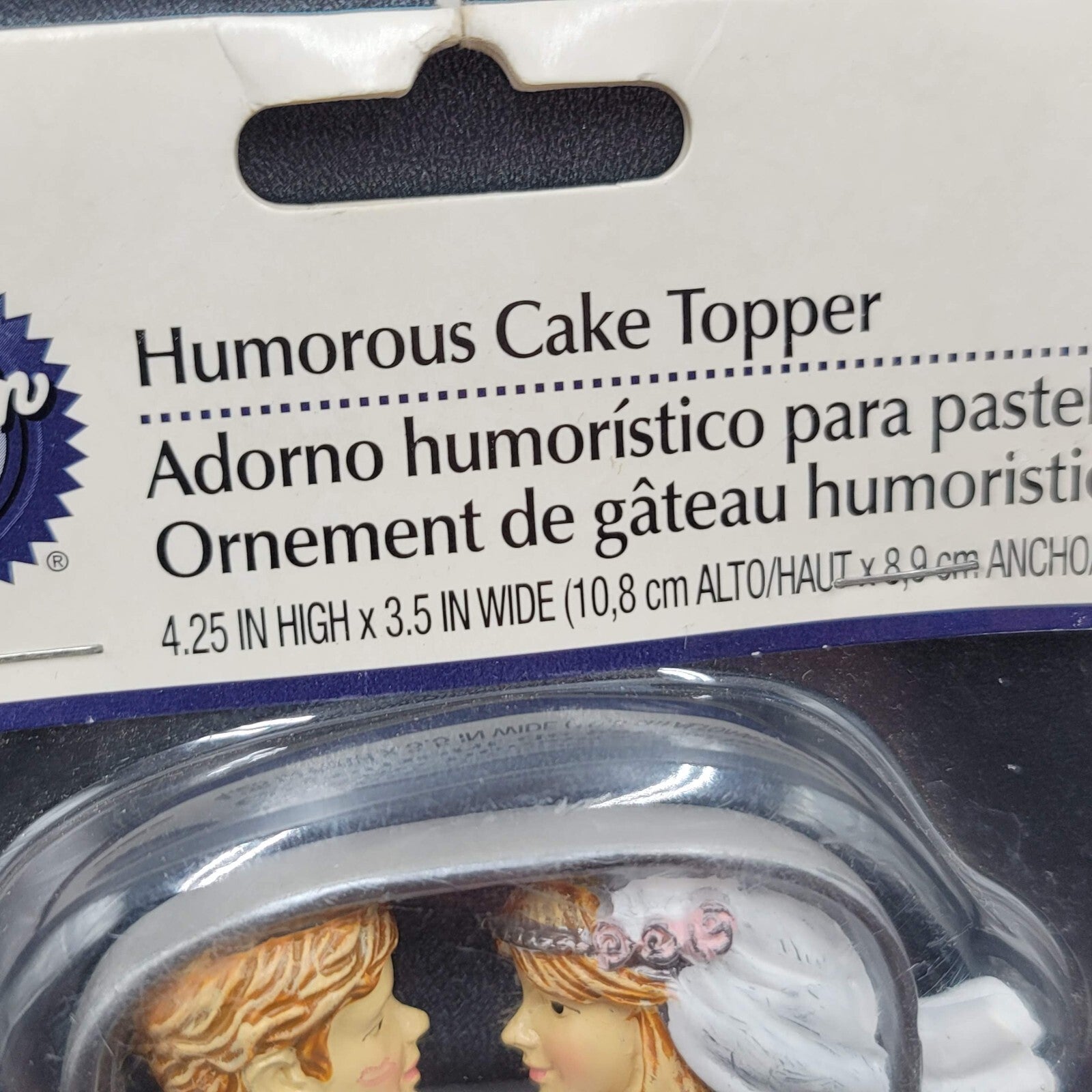 Wilton JUST MARRIED Humorous Wedding Cake Topper Bride Groom NIP
