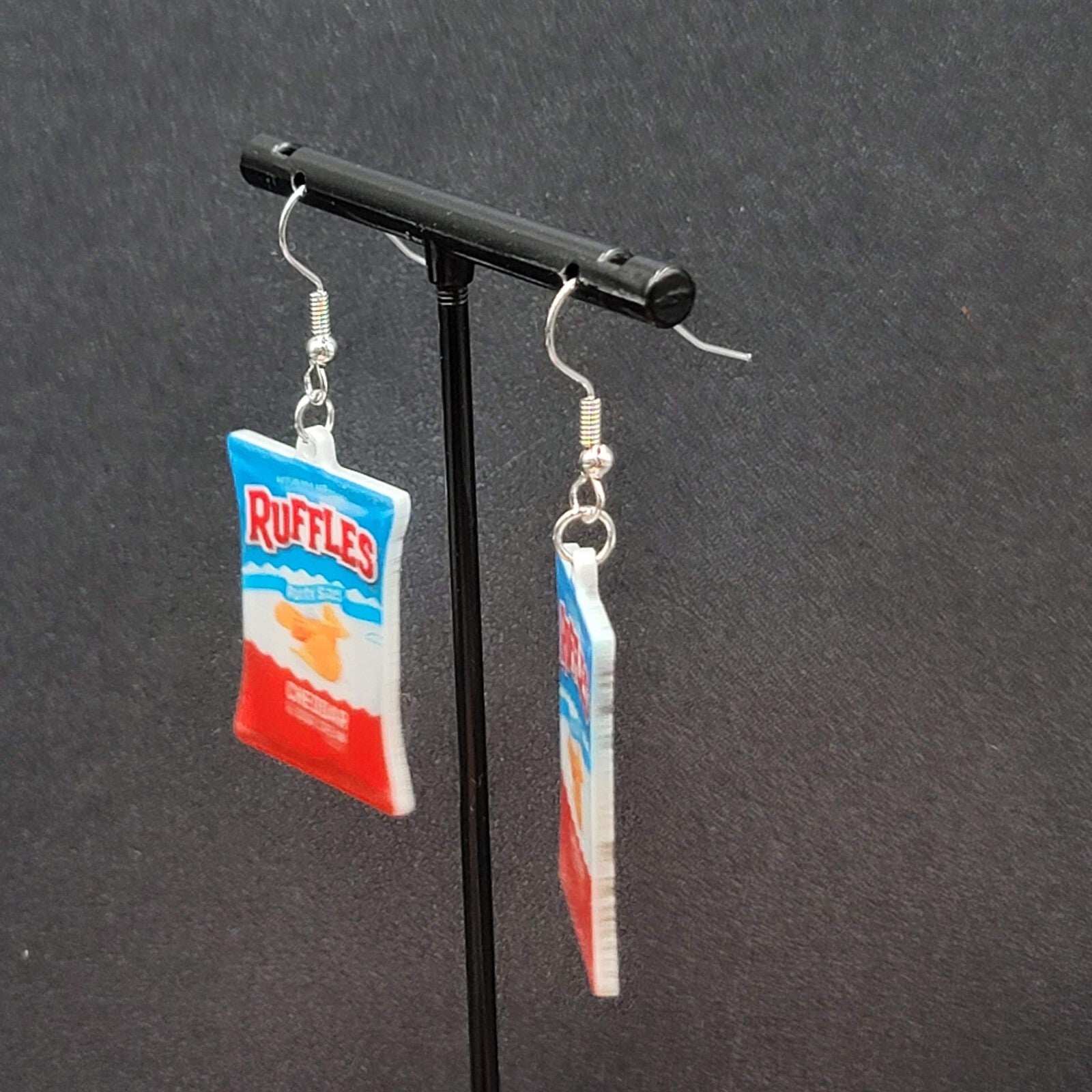 Pierced Earrings Ruffles Cheddar Sour Cream 1.25"