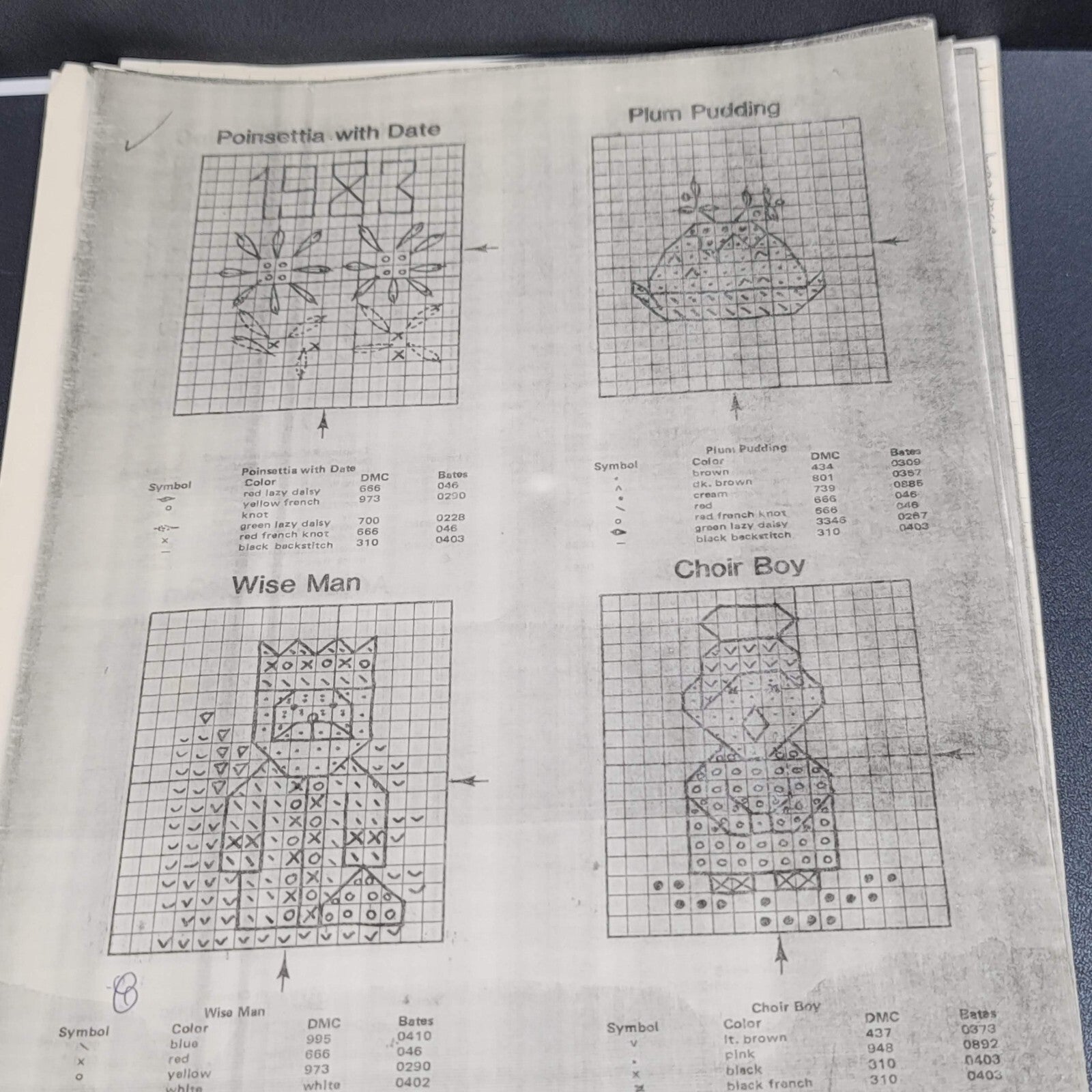 Various Charted Cross Stitch Patterns for Jar Lids Leaflet 211 Lorenzo Petroff