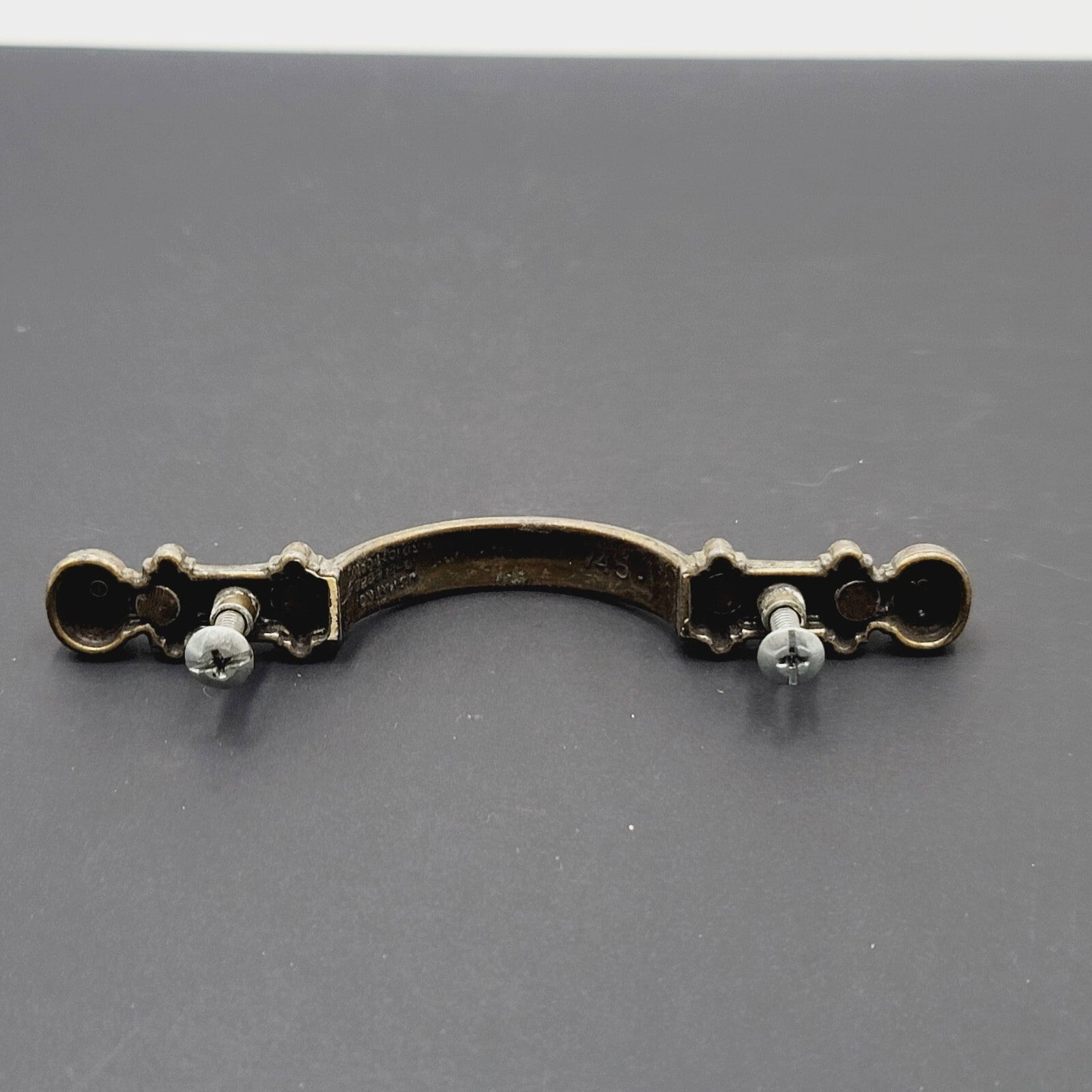 Vintage Brass Drawer Pull Salvage Hardware 3" H0172