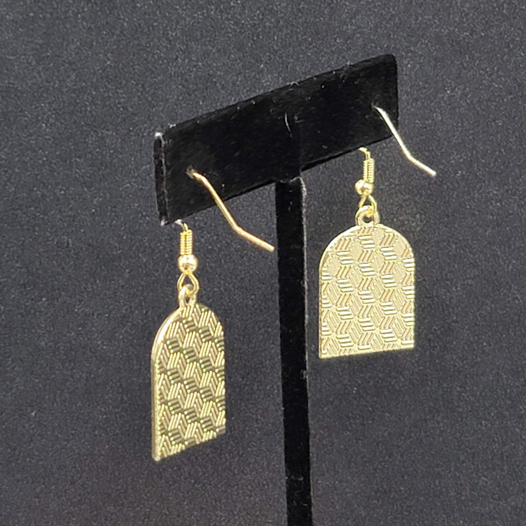 Pierced Earrings Gold tone Enamel Black Cat Happy Sun Flowers Dangle 1"