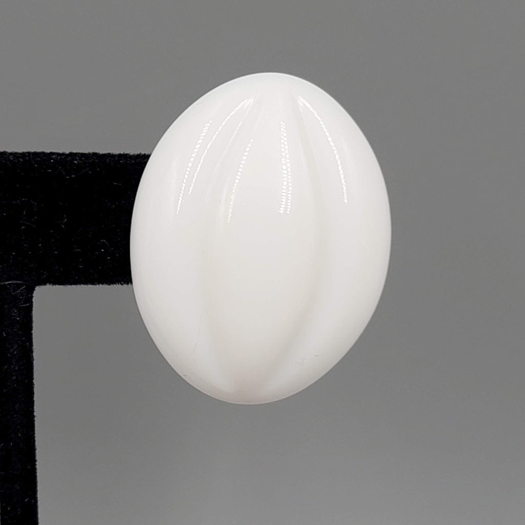 Vintage Large White Statement Pierced Earrings Solid Acrylic Drop 1 3/8"