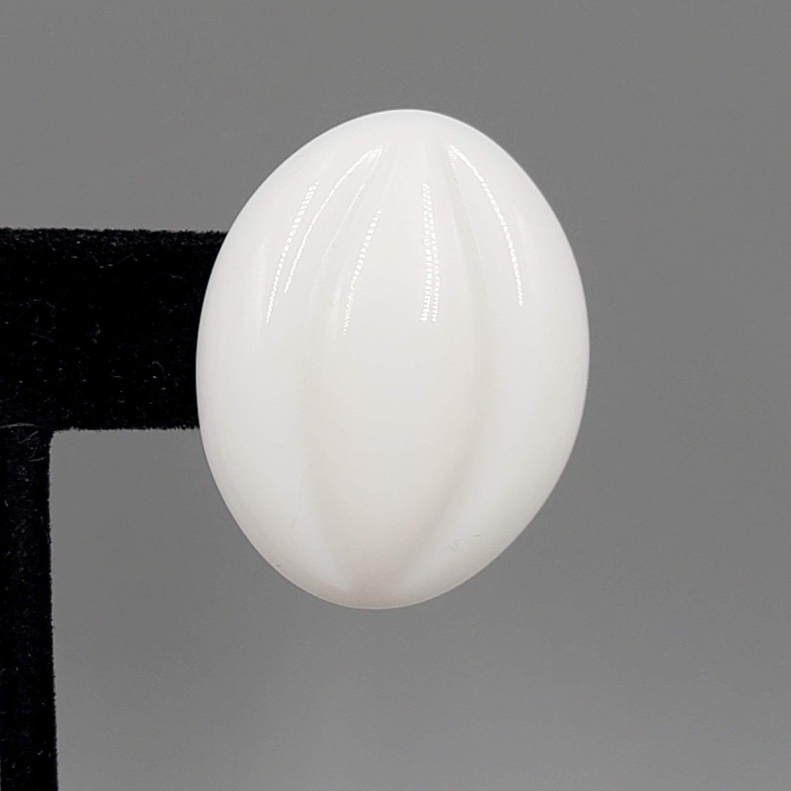 Vintage Large White Statement Pierced Earrings Solid Acrylic Drop 1 3/8"