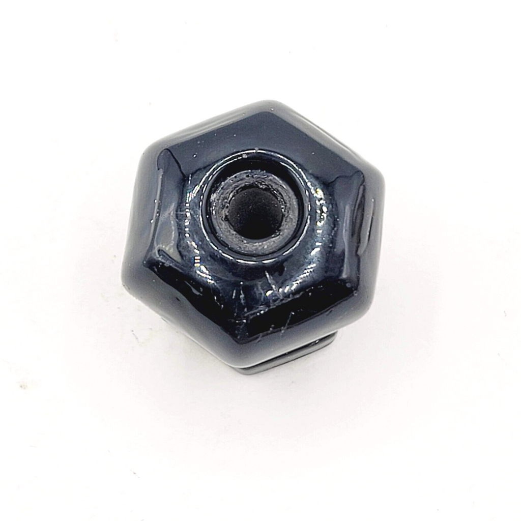 Vintage Black Glass Drawer Pulls SINGLE Reclaimed Salvaged Hardware