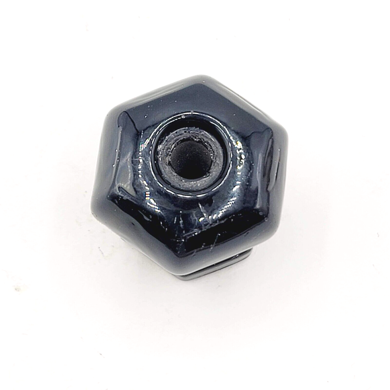 Vintage Black Glass Drawer Pulls SINGLE Reclaimed Salvaged Hardware