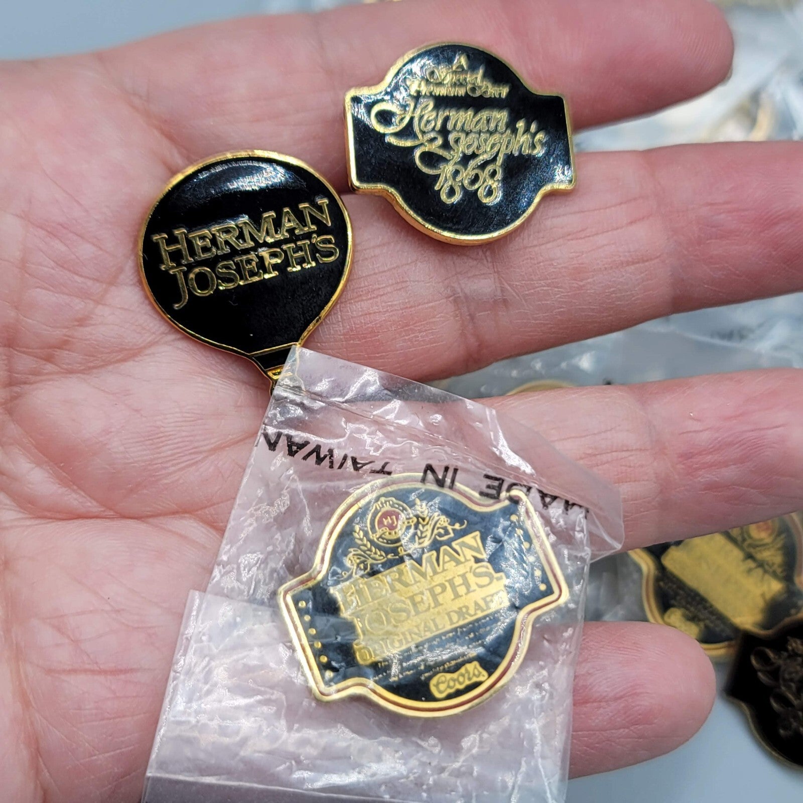 Herman Josephs Premium Beer Golden Colorado Brewery Lapel Hat Pin Lot of 27