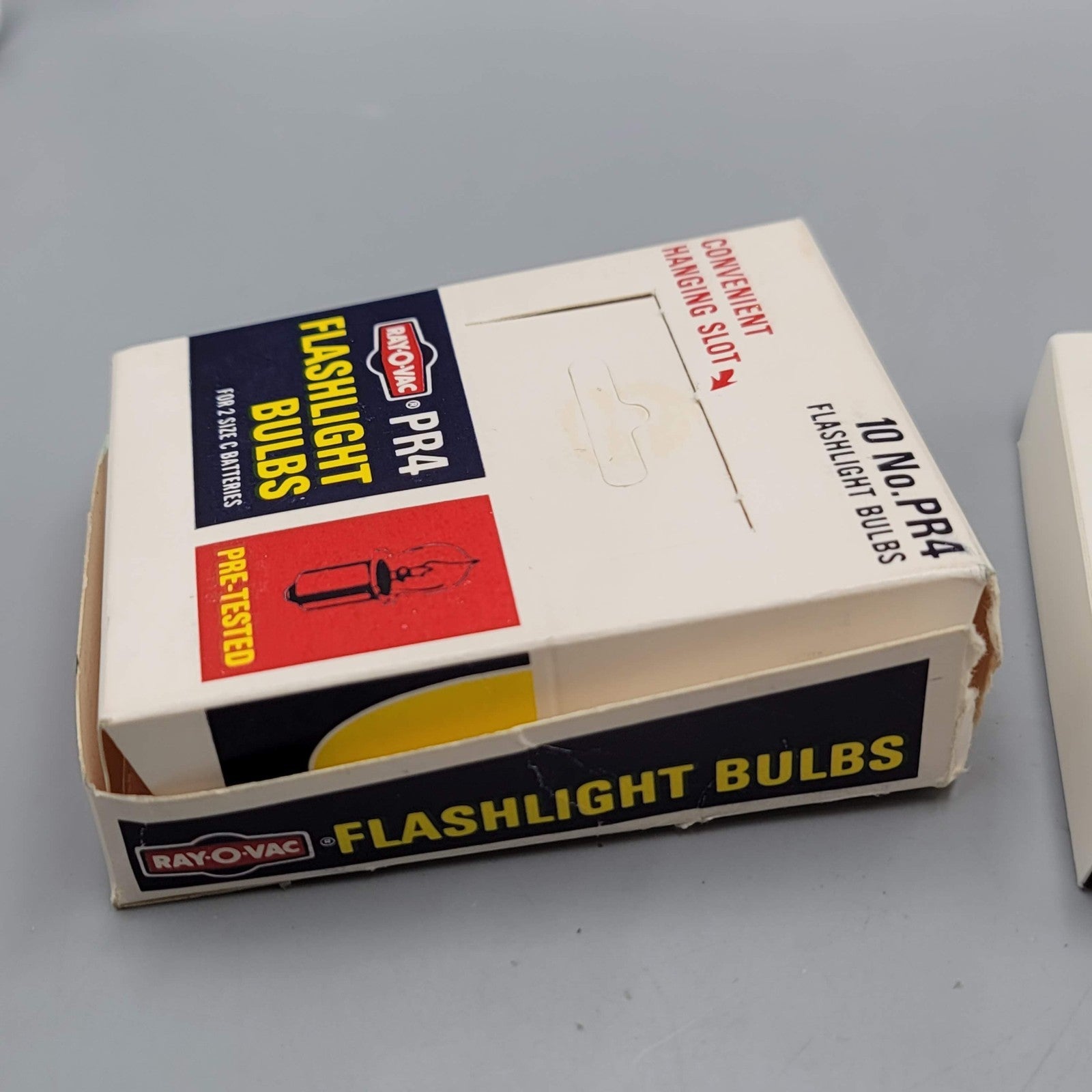 Vintage Ray-O-Vac Flashlight Bulbs PR4 New Old Stock MINT 10 Bulbs Org Box