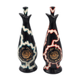 Vintage 1981 Jim Beam Regal China Lightning Paperweight Pair Black Red Teal