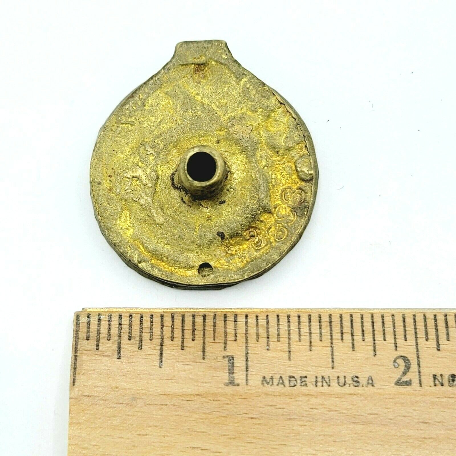Vintage Brass Drawer Pull Handle Salvage Hardware SINGLE ONLY 1 3/8" Asian