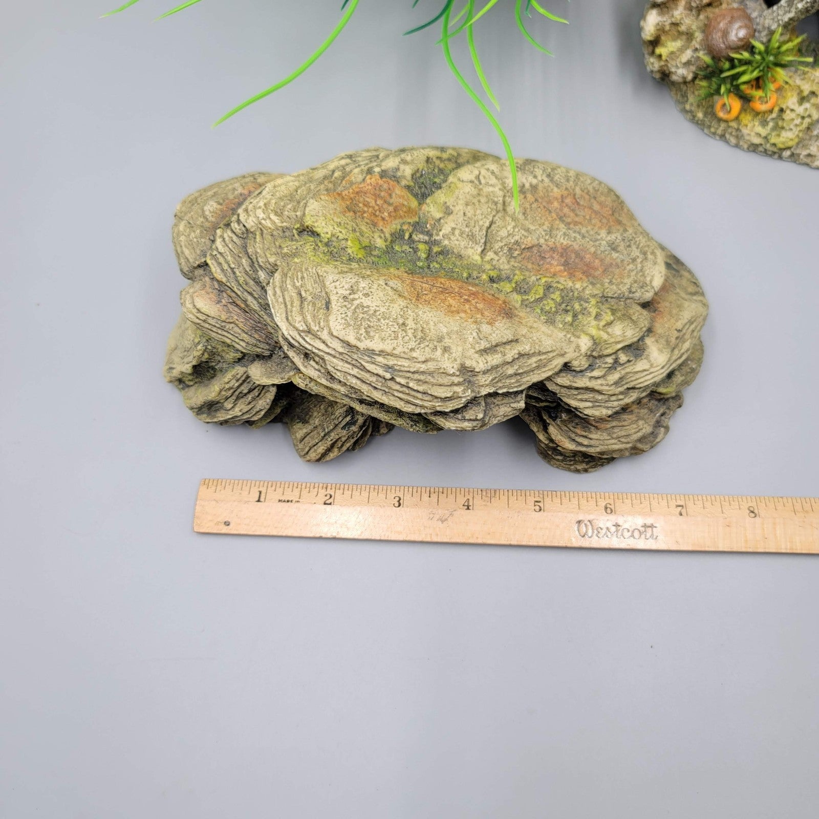 Aquarium Decor Lot Cave Rock Plant Ruins Sunken Airplane Hide Fish Tank Set 4pc