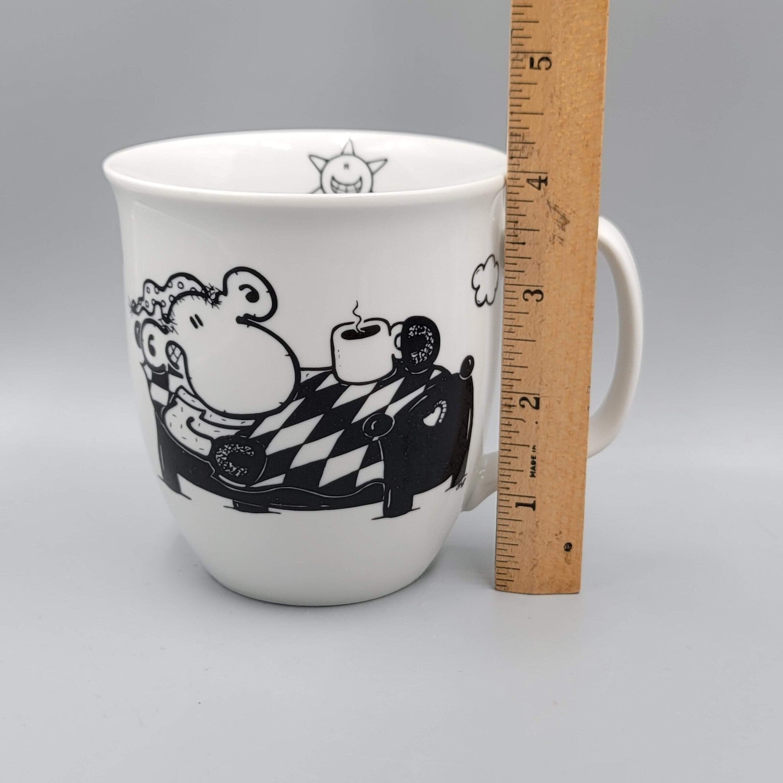 Sheepworld NICI Good Morning Mug Black White Cartoon Coffee Cup