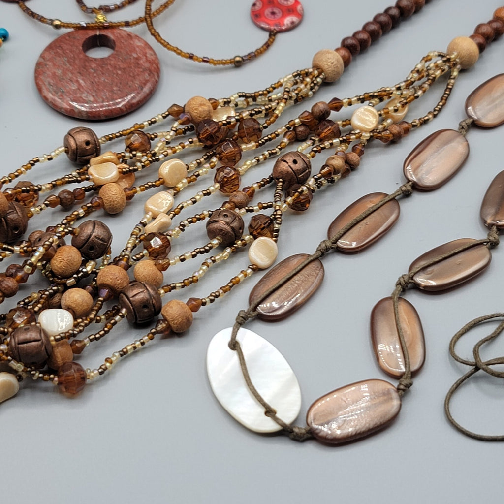 Colorful Jewelry Lot Necklaces Bracelets Beads 27 pcs All Wearble in Good Condit