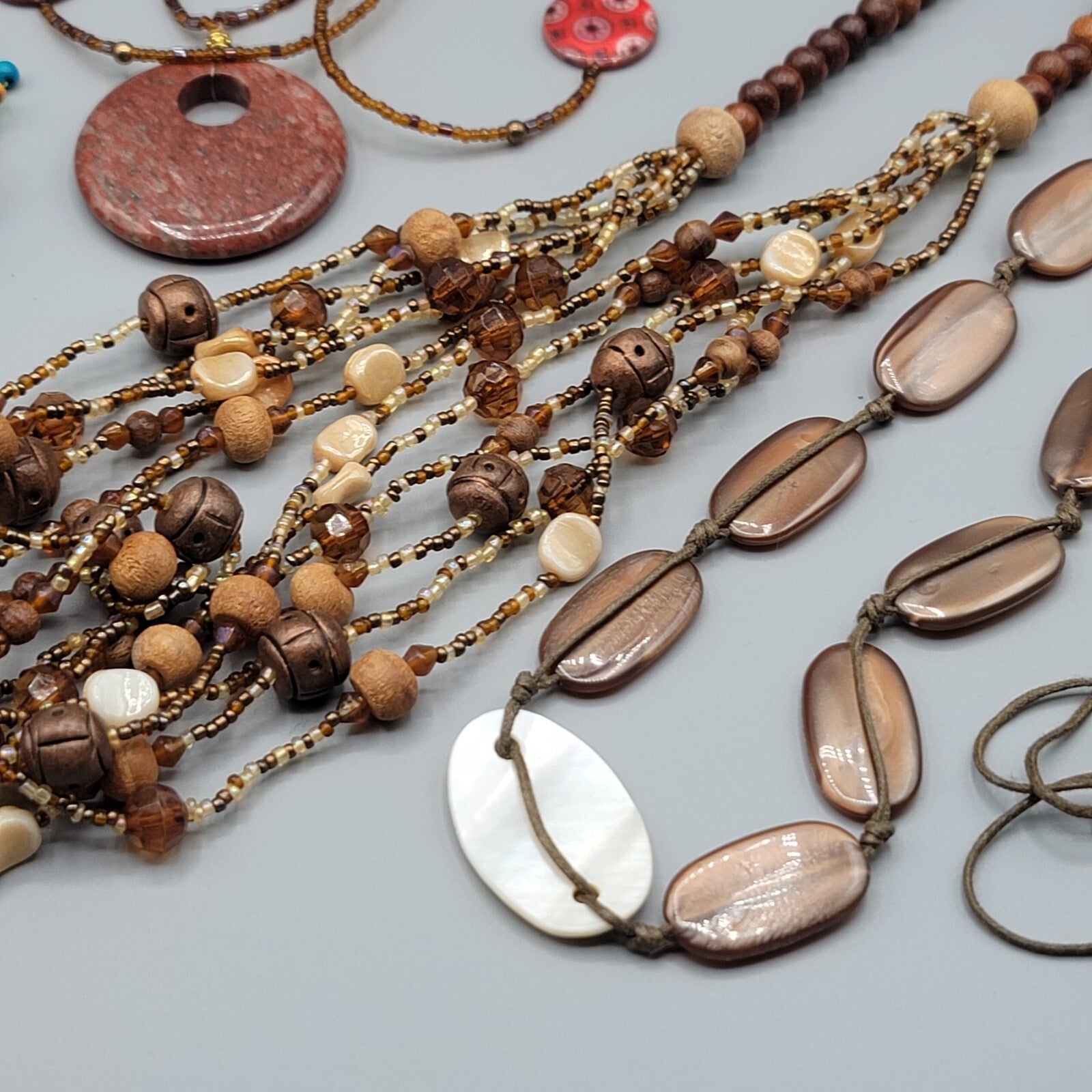 Colorful Jewelry Lot Necklaces Bracelets Beads 27 pcs All Wearble in Good Condit