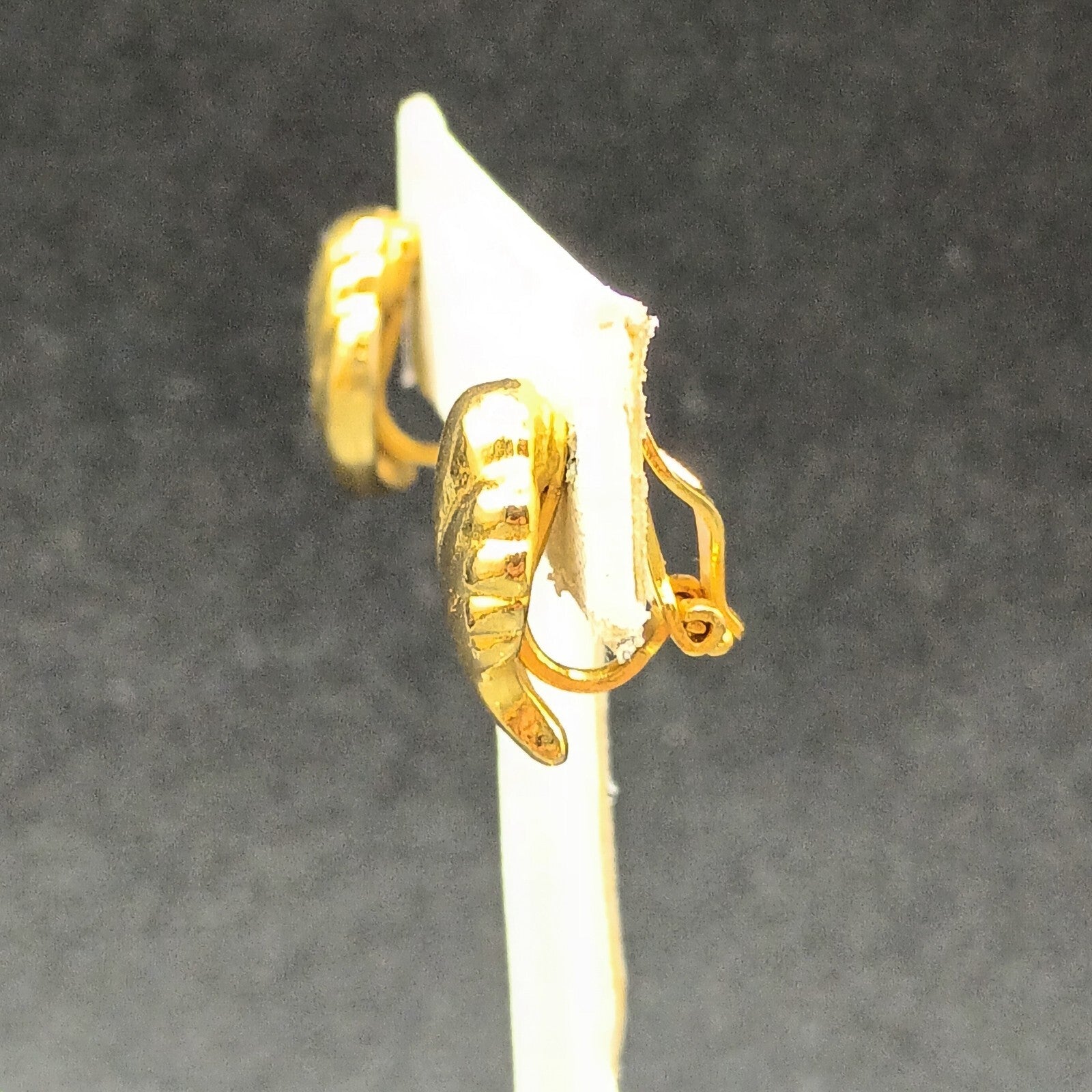 Vintage Clip on Earrings Gold tone Sell Studs 5/8"