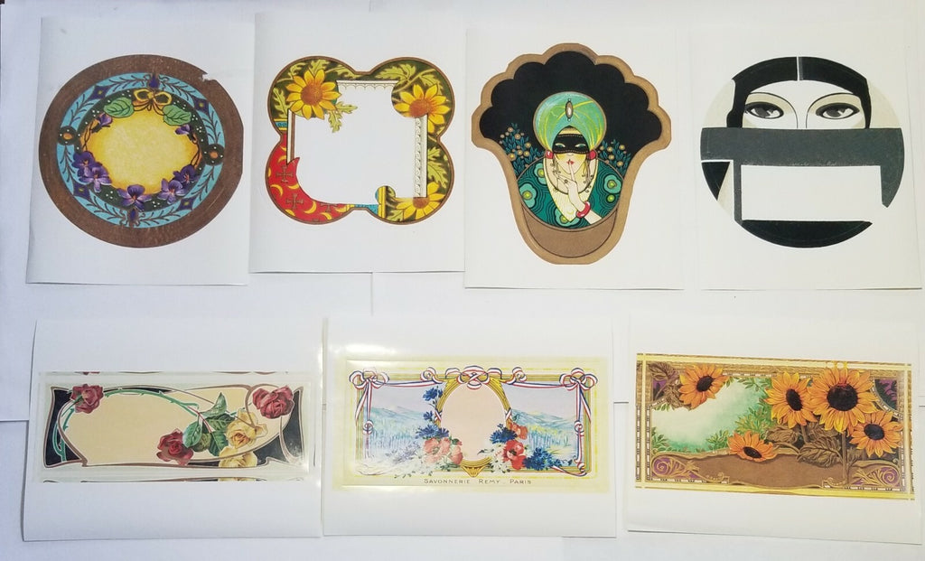 NOS 20 Repro Vintage French Perfume Stickers Laughing Elephant Out of Print