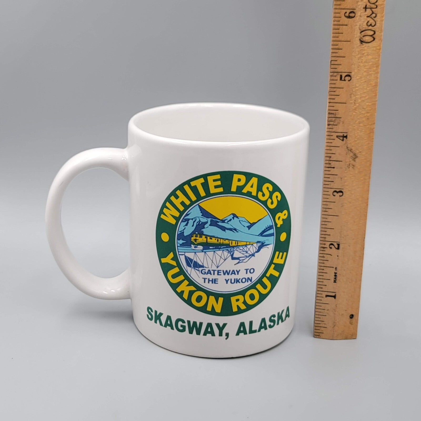 Vintage White Pass Yukon Route Gateway  Railroad Locomotive Coffee Cup