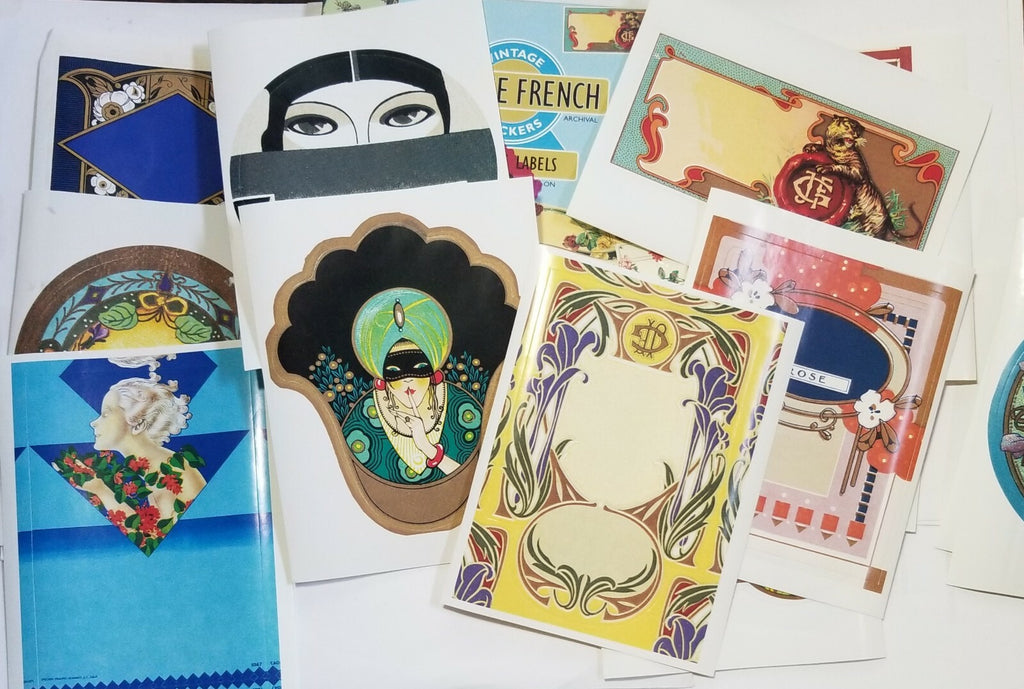 NOS 20 Repro Vintage French Perfume Stickers Laughing Elephant Out of Print