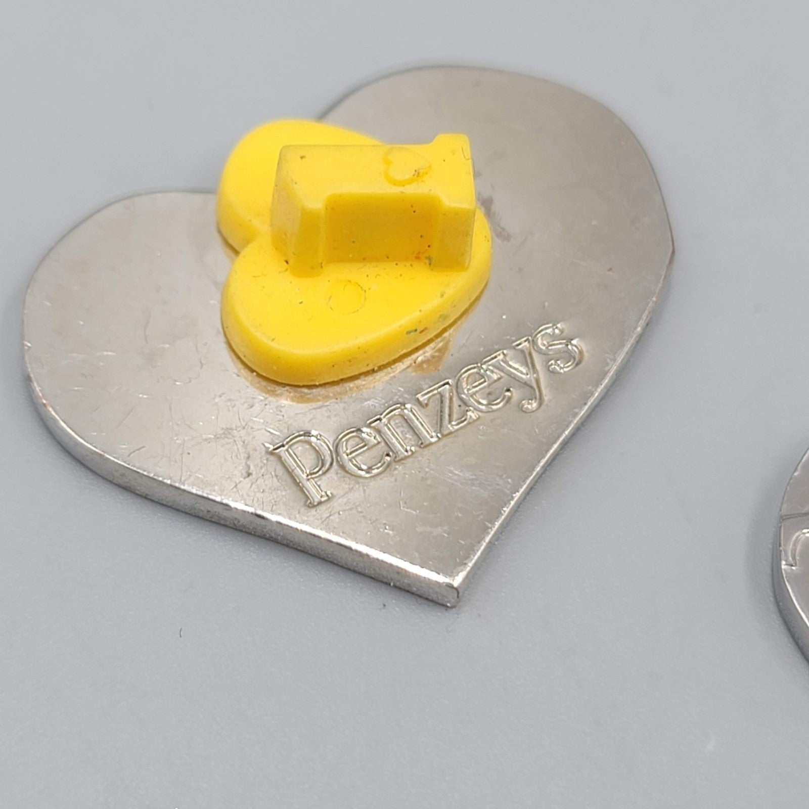 Embrace Hope Penzeys Spice Rainbow Heart Shape Abstract Logo Design Lapel Pin 