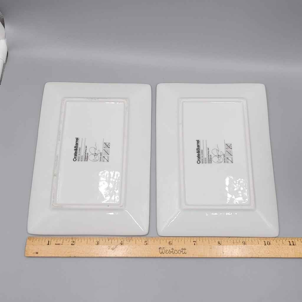 CRATE & BARREL Set Of Two DERRICK CASTLE Plate ZOMBIE MOSCOW MULE