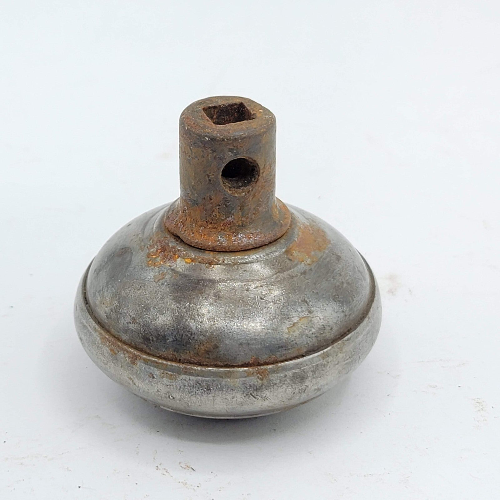 Single Vintage Steel Ornate Design Knob Reclaimed Salvage 2.25"