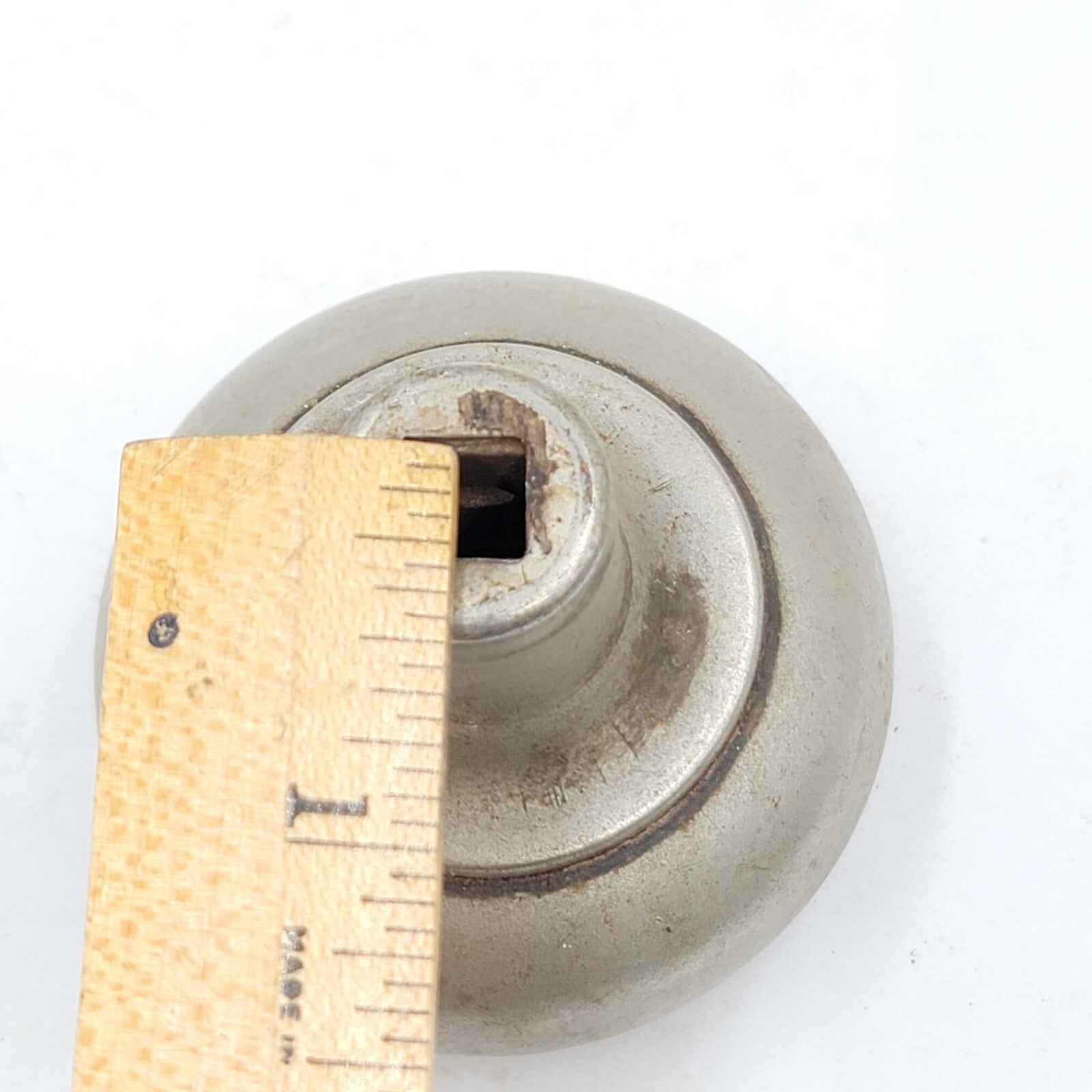 Vintage SINGLE Steel Doorknob Salvage Door Hardware 2.25"  Silver Color 19