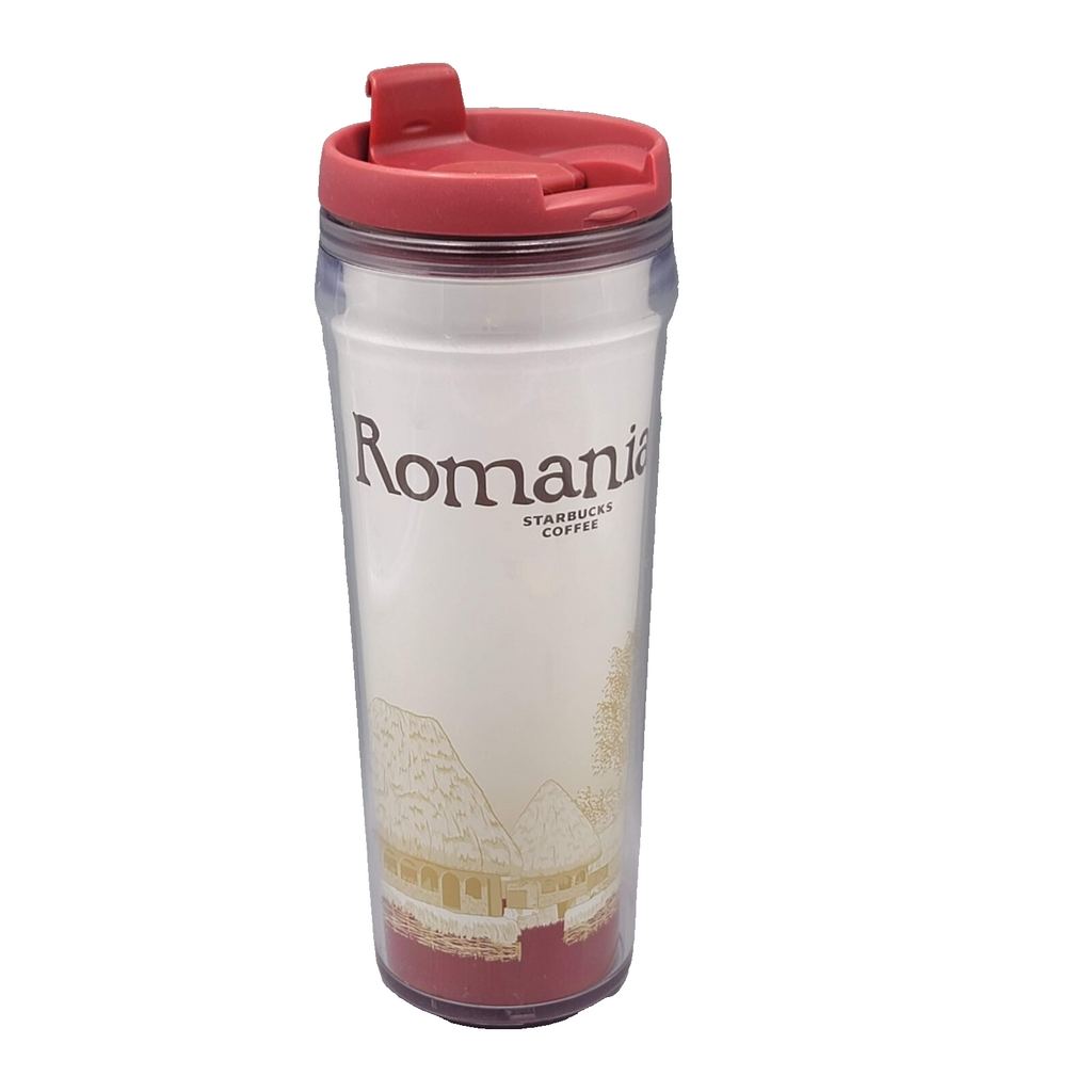 Starbucks Romania Global Icon Collection 12oz Plastic Tumbler 2004
