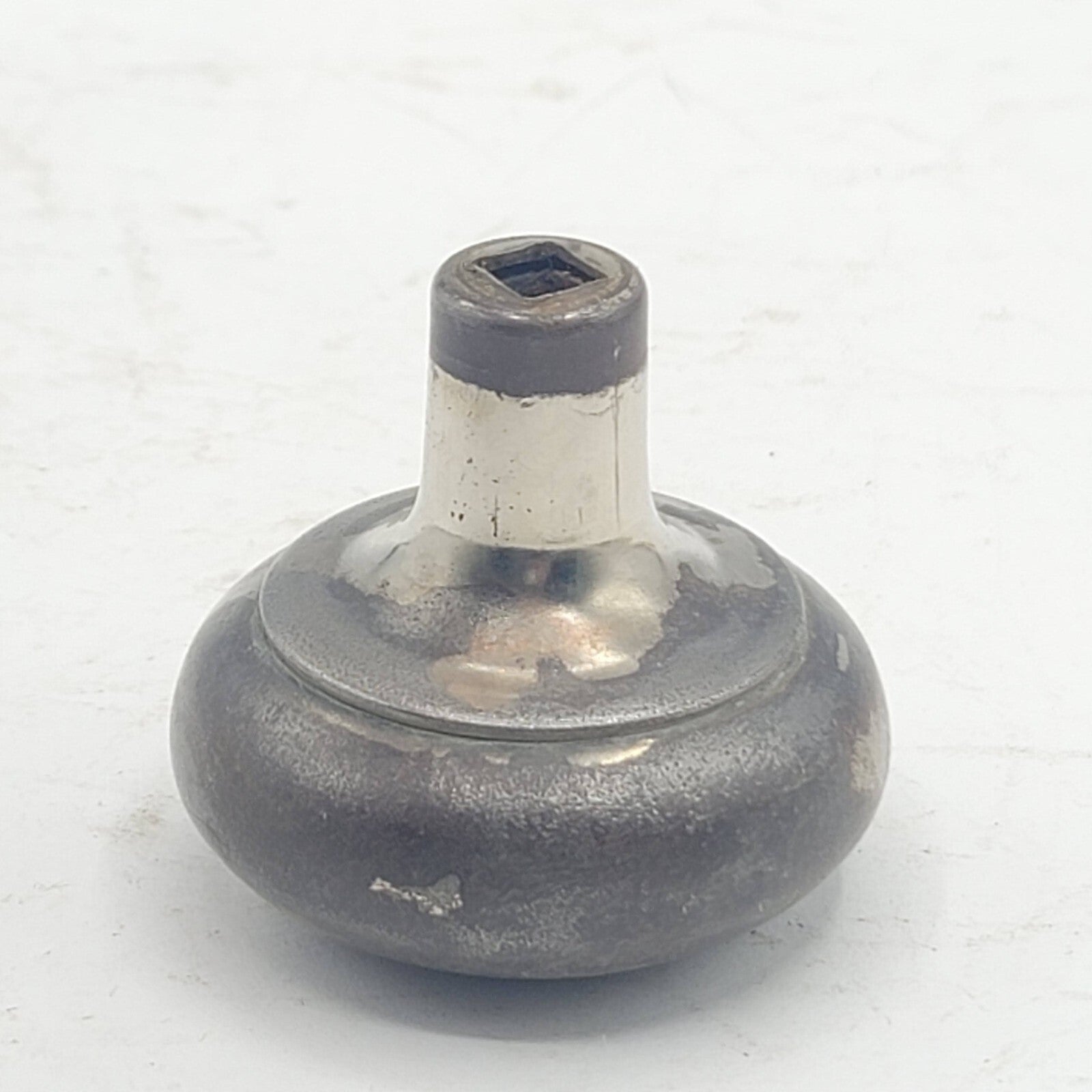 Single Vintage Smooth Steel Door Knob Reclaimed Salvage 2.25"   94k
