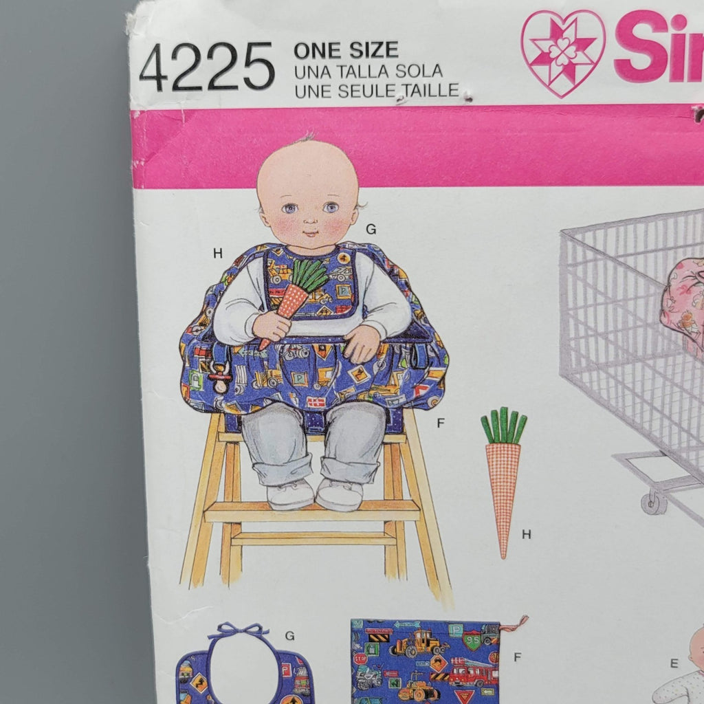 Simplicity 4225 Crafts Patterns Baby Accessories Basket Cover Bib  Teri Wrights