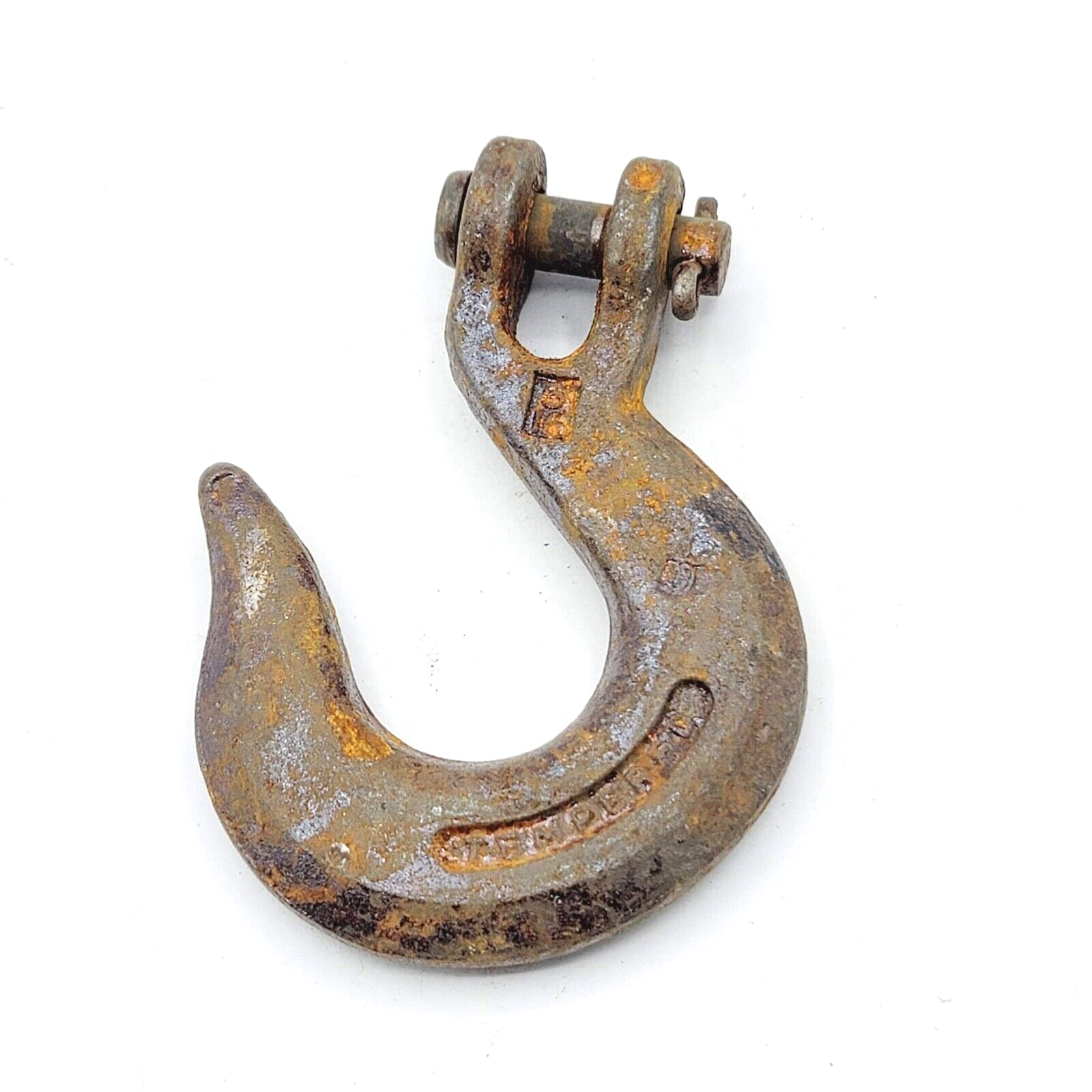 Vintage Forged Cast Iron Hook 4" Salvage Reclaimed Barns Rigging Hoist