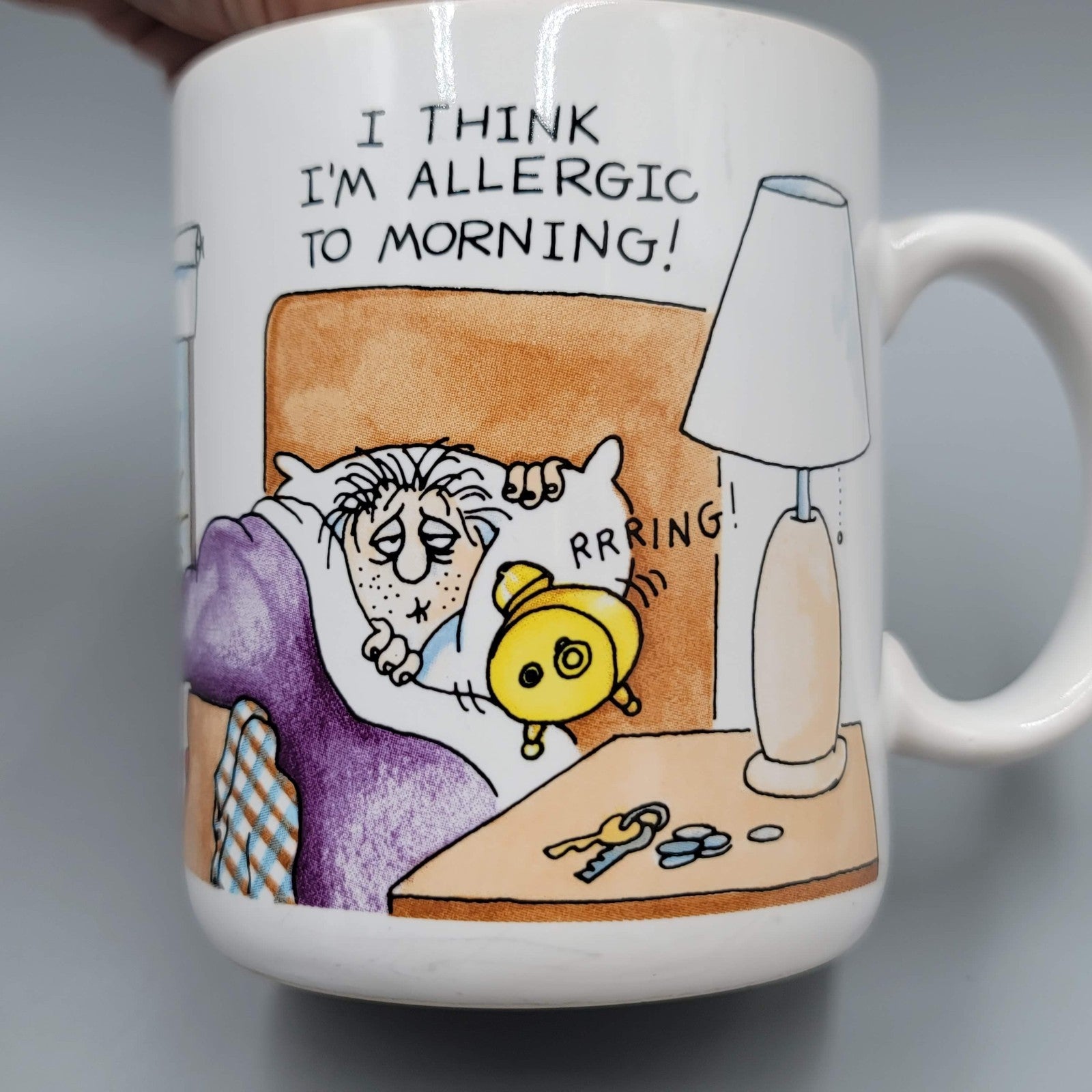 Vintage Hallmark Coffee Mug I Think I'm Allergic to Morning! Comic