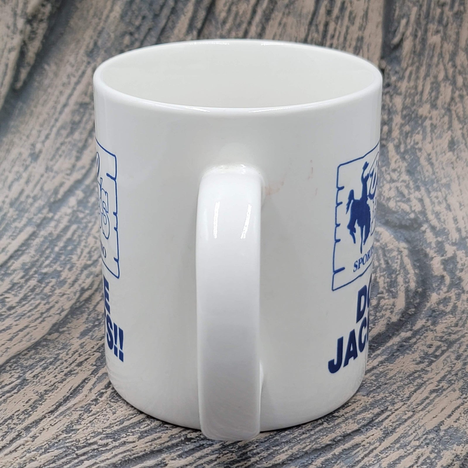 Bronco Billy's Sports Bar & Casino Ceramic Coffee Mug White Blue