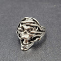 Gothic Biker Screaming Skull Ring Stainless Steel Skeleton Punk Rock sz 9 FS
