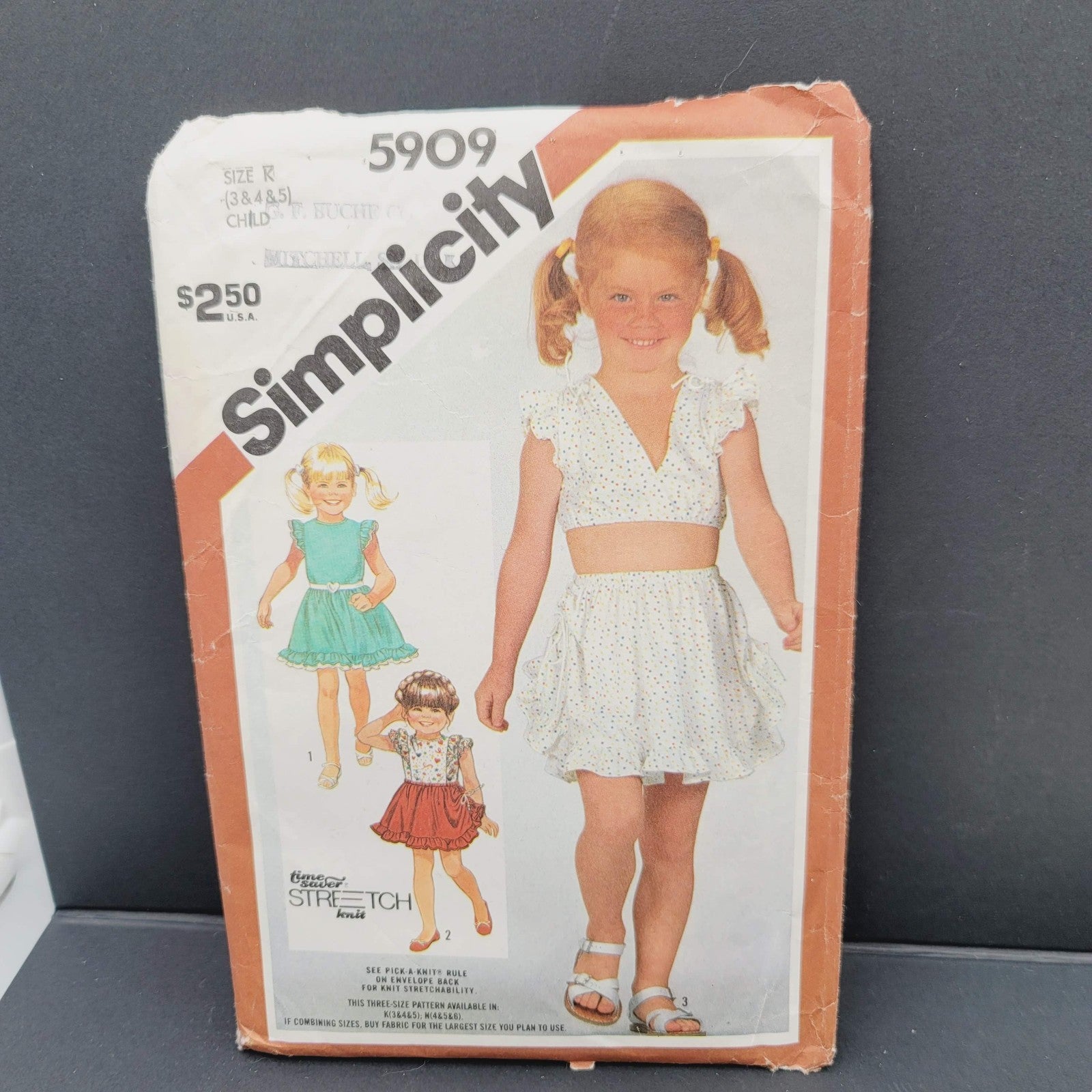 Vtg Cinderella Simplicity Sewing 4 Patterns Dress 6511 5354 8855 Girls Sizes 3-6