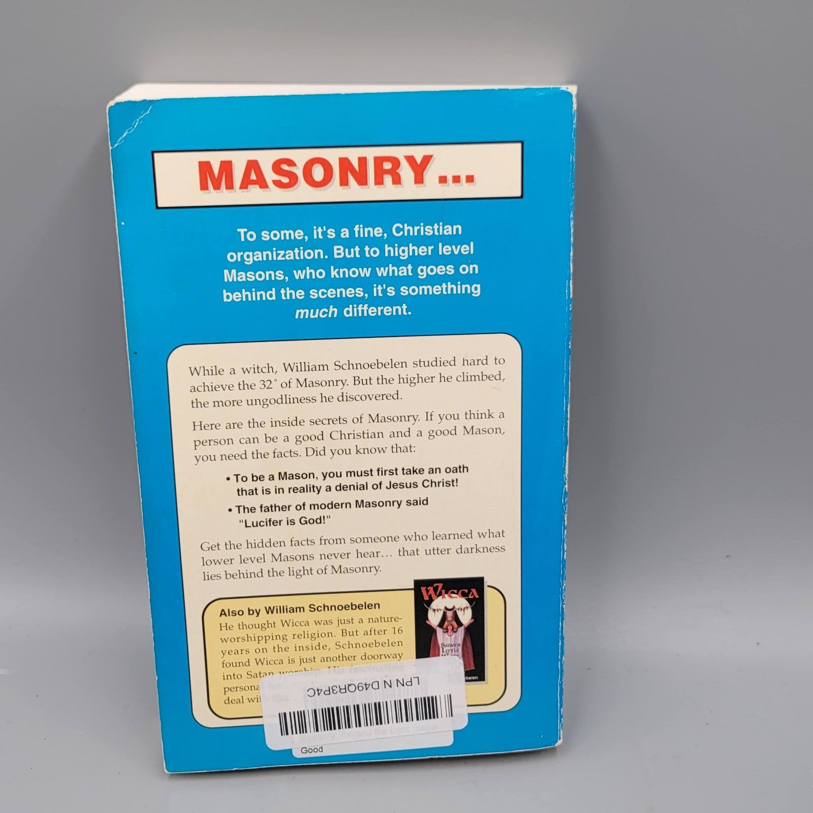 Masonry Beyond the Light by William Schnoebelen Book