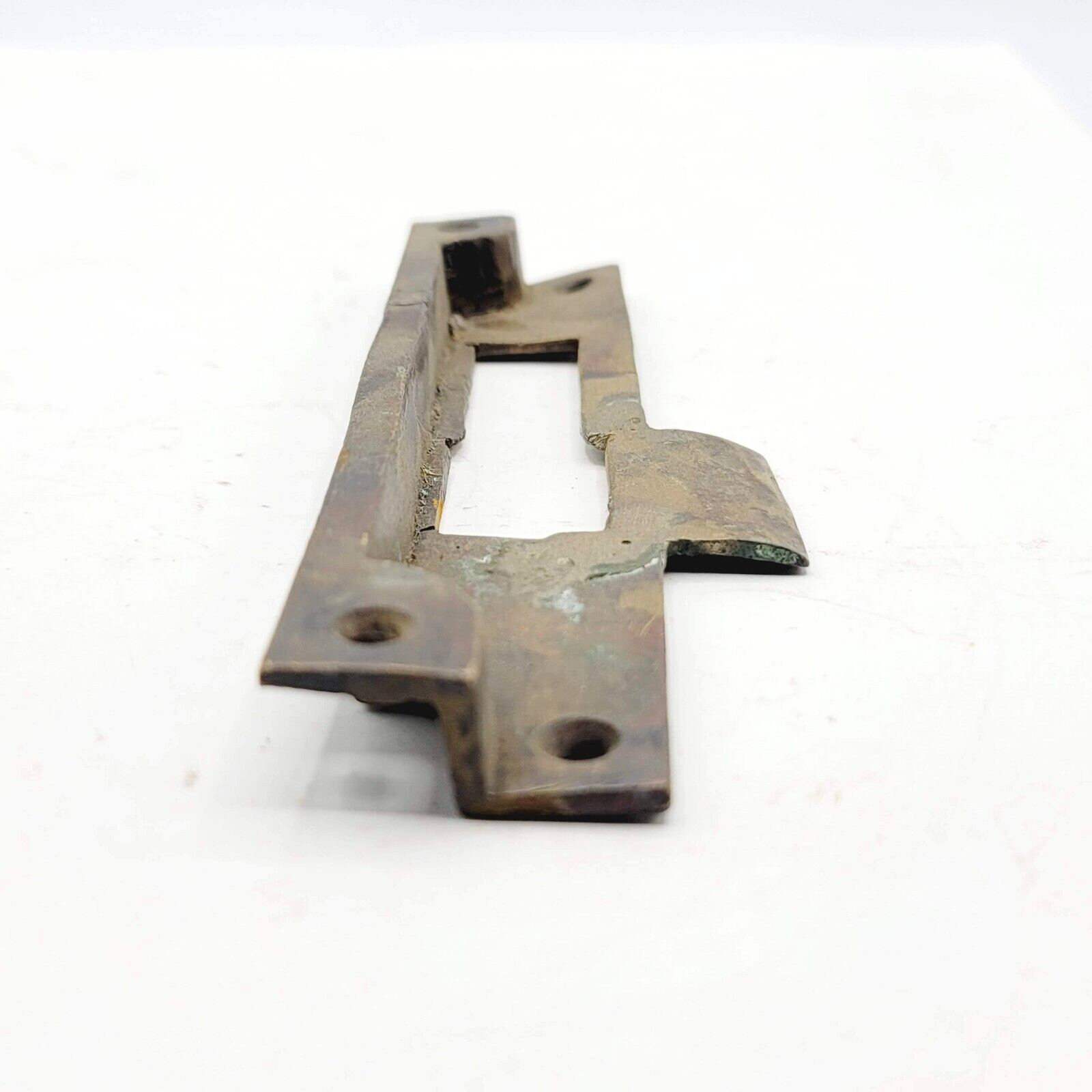 Antique Bronze Exterior Door Strike Plate Mortise Inset 7" x 1 1/2"