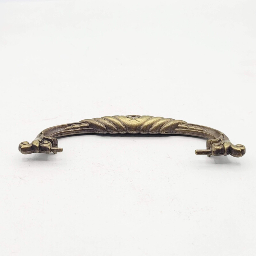 Vintage Single Brass Ornate Bail Pull for 4" Pull Handle Replacement BB