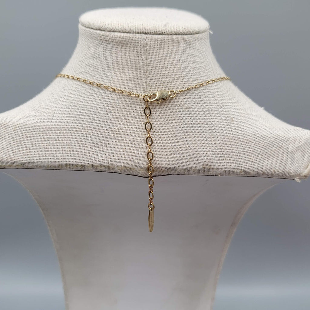 Nygard Tigers Eye Bead Necklace Gold tone Chain 16"-18"