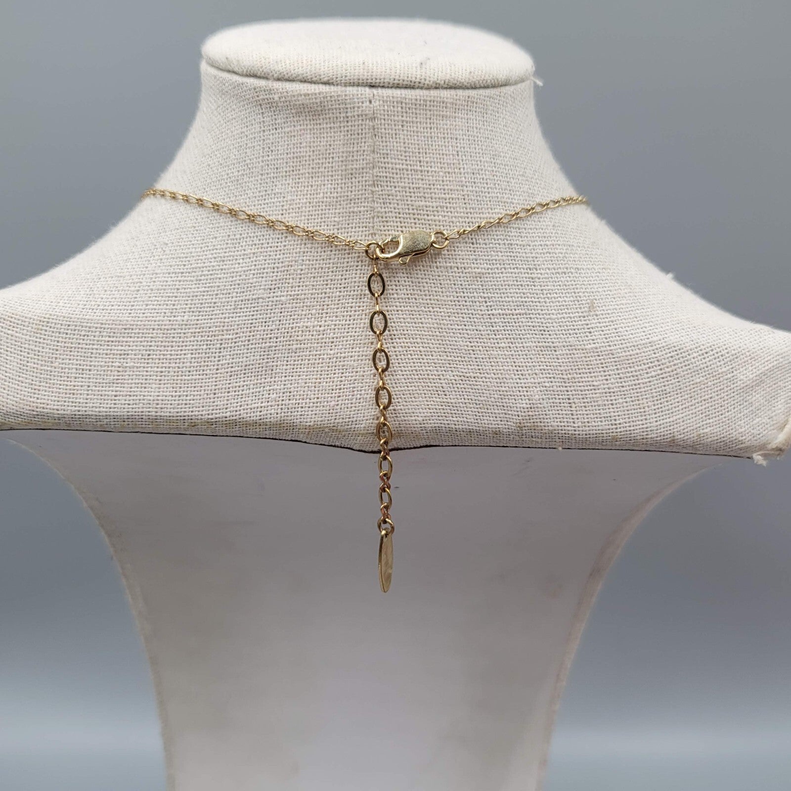 Nygard Tigers Eye Bead Necklace Gold tone Chain 16"-18"