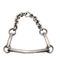 Mens Bracelet Dark Gray Silver tone Bar Link 8.25 in