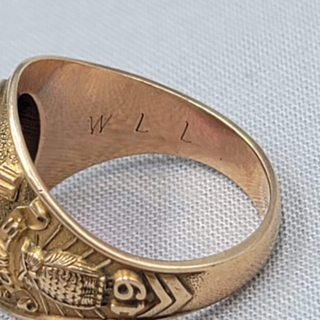 1958 Hale Center High School 10k Gold Class Ring Owls 9.5g L.G. Balfour Co