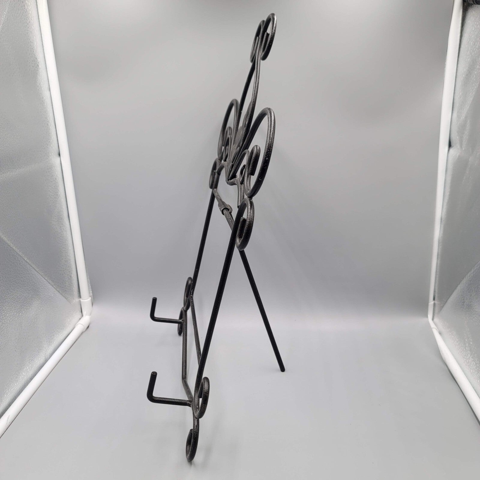 Large Tabletop Display Stand Easel Black Metal Iron Books Art Wedding Party 17in