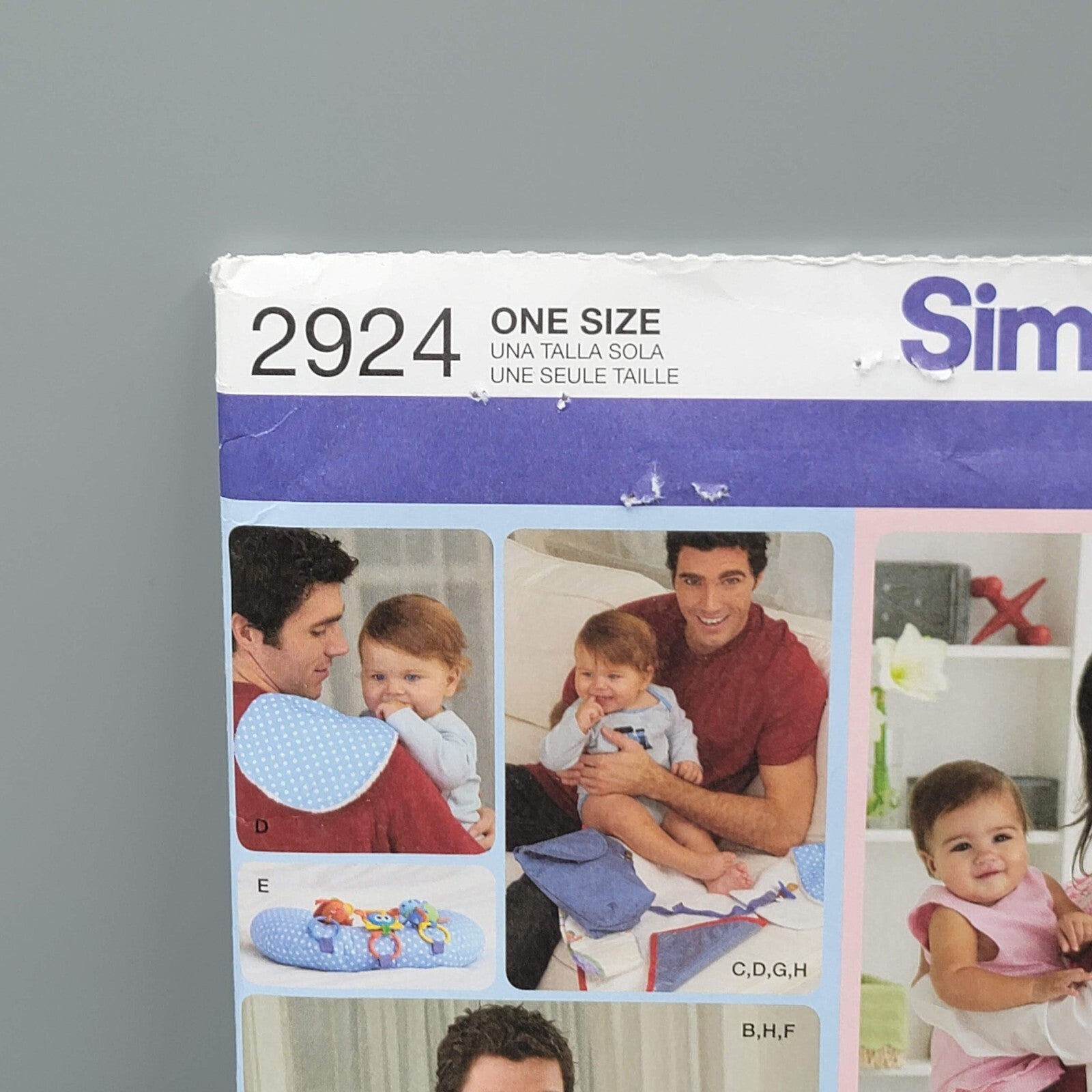 SIMPLICITY 2924 BABY DIAPER BAGS ACCESSORIES BIB PILLOW PATTERN UNCUT