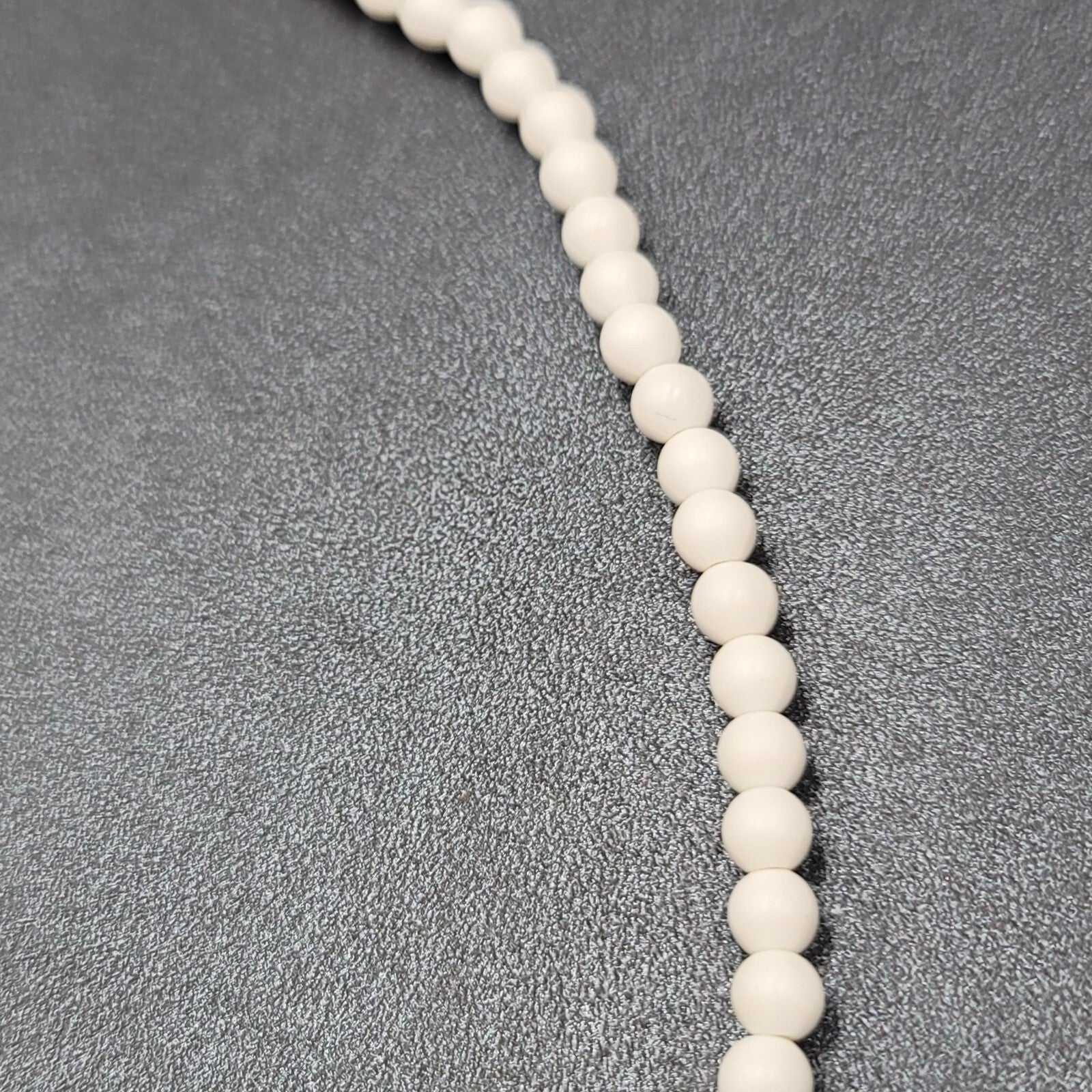 Vintage Designed by Paula Necklace Graduated White Beads 22"