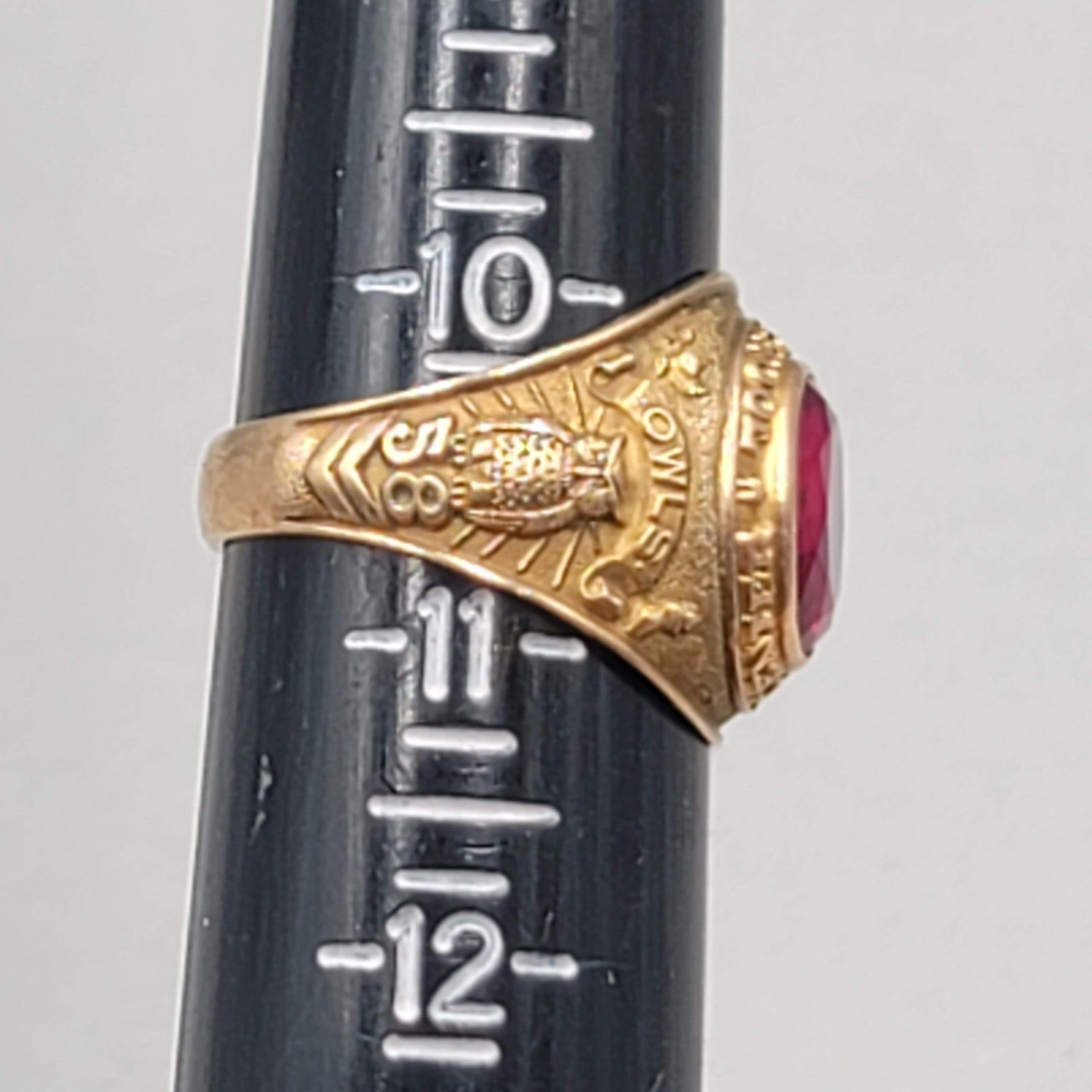 1958 Hale Center High School 10k Gold Class Ring Owls 9.5g L.G. Balfour Co