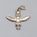 TOTEM POLE Charm Pendant Alaska Native American Silver tone 1"