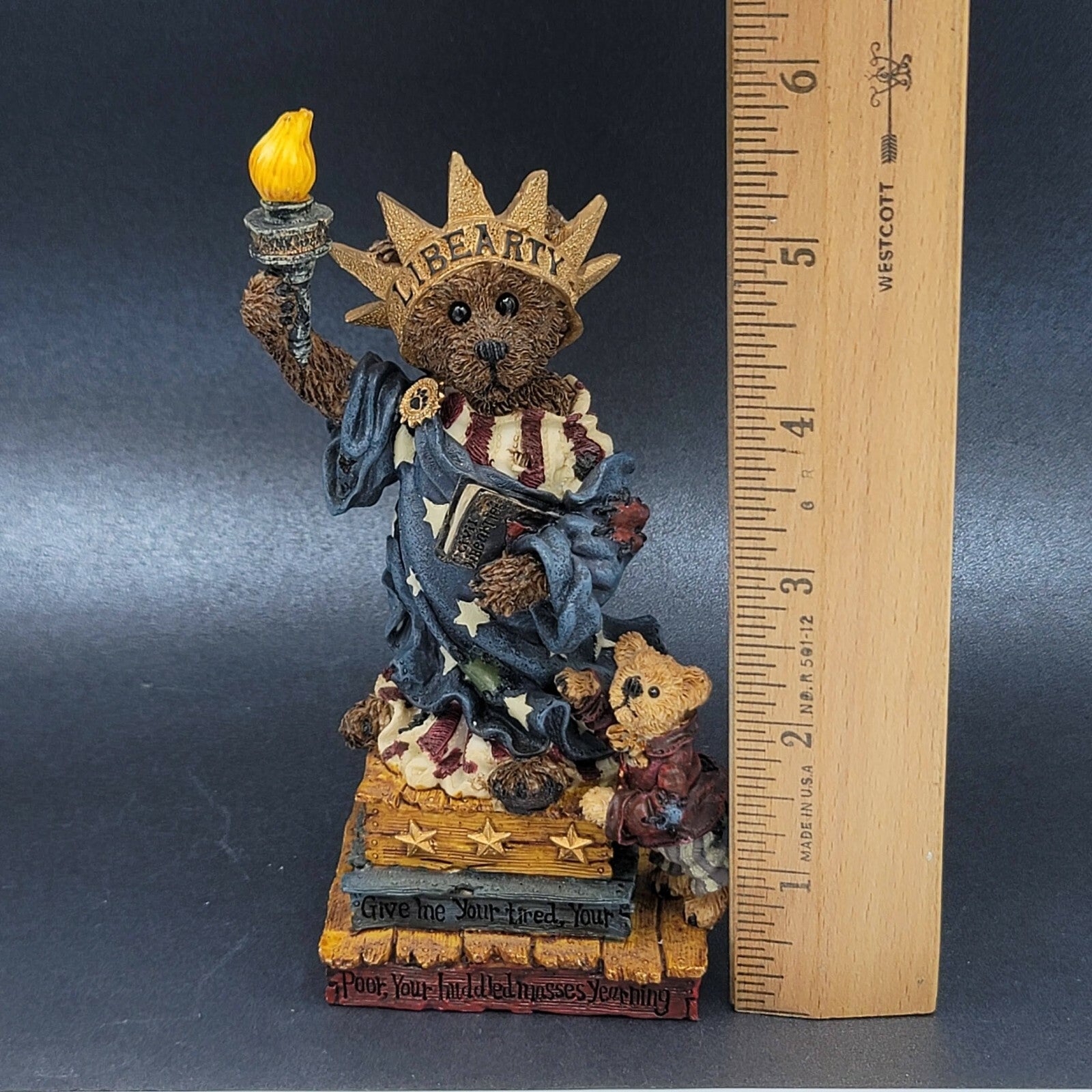Boyds Bearstone Figurine Ms Libearty Wants You Too Statue of Liberty 0199821